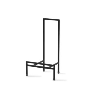 Straight Edge Tall Platter Stand - Black - Metal