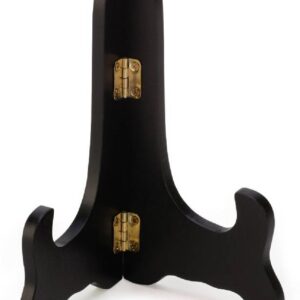 Classic Wood Plate Stands in Black