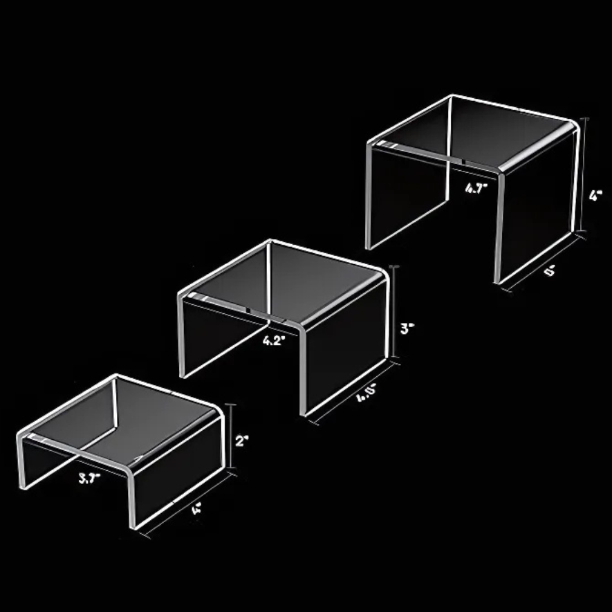 Acrylic Risers, Acrylic Stands & Tunnels
